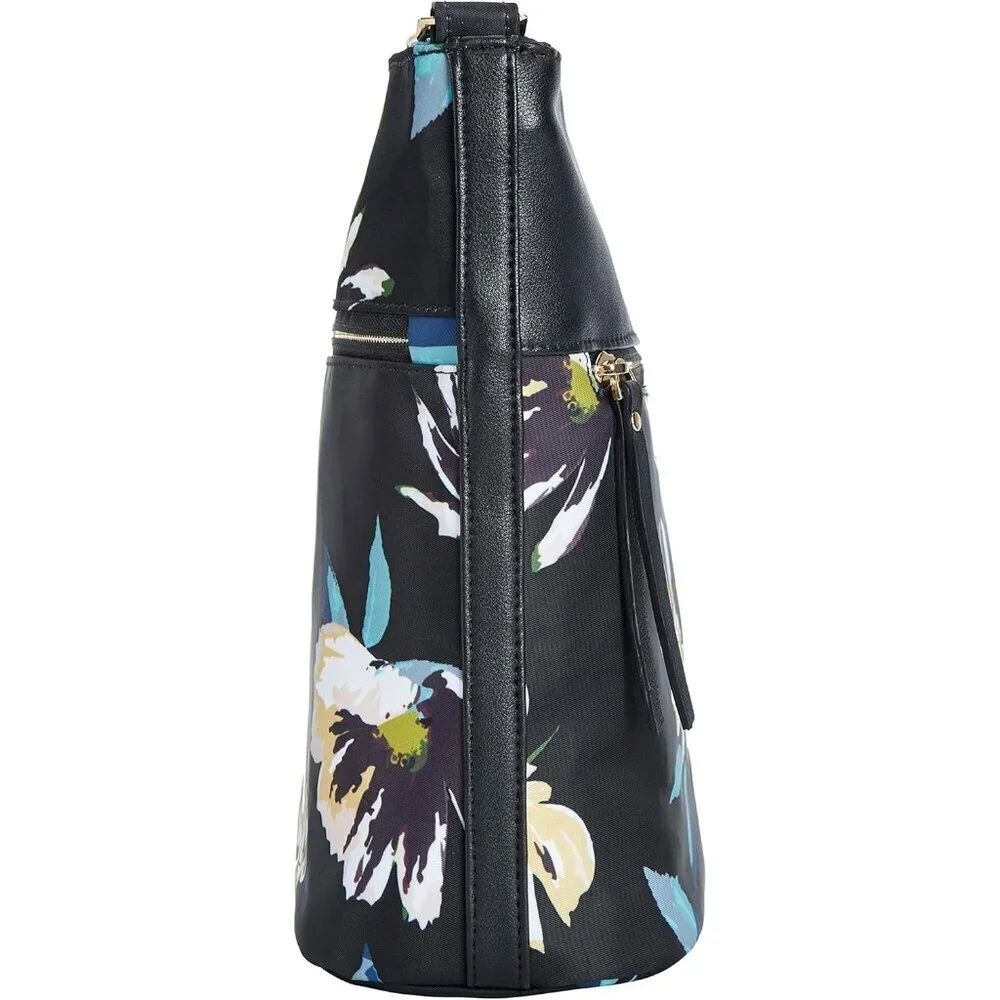 Addison Anti-Theft Bucket Bag Nylon Vegan Leather Urban Travel Organizer